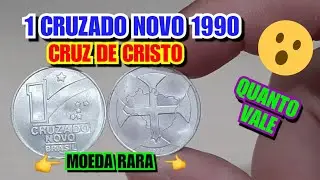 MOEDA DE 1 CRUZADO NOVO - CRUZ DE CRISTO - RARISSIMA - VALOR ATUALIZADO