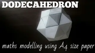 DODECAHEDRON | maths model celestial planetary shape using A4 size paper