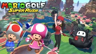 Mario Golf: Super Rush - Speed Golf - Toad vs Toadette vs Pauline vs Ninji - Shelltop Sanctuary