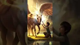 Magical Boy Helps a Flying Horse 🪽🐎 | Kids Fairy Tale Story #magicalboy #pegasus #flyinghorse