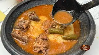 КАК ПРИГОТОВИТЬ ЛЕГКИЙ СУП ИЗ КОЗЛЯТИНЫ | ВКУСНЫЙ ПЕРЦЕВЫЙ СУП ИЗ КОЗЛЯТИНЫ С НАСТОЯЩИМ ГАНСКИМ ФУФУ