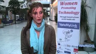 Wendy Vermoesen Realdolmen, ICT Woman of the year nominee) on VoteMyLink launch event
