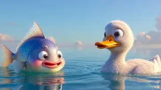 Fish and Duck on the Pond 🐟🦆 | Go Swim Swim Swim 💦 | Kids Animated Rhyme