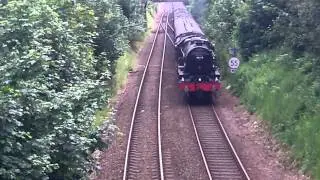LMS Royal Scot Class 46115 (6115) Scots Guardsman Approaching Inverness