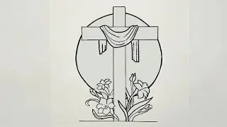 How to Draw a Holy Cross Easy | Holy Cross Drawing Easy