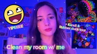 ✨pull an all nighter with me and clean my room✨ + random Kandi and rubber duck tour 🌈