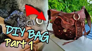 How to Make a Leather Bag/DIY TUTORIAL/Sewing Designer Bag/WATERMELON #leathercraft #bags #sewing