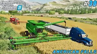 Starting the Grain Harvest with Upgraded Combine and Truck | American Falls Farm | FS 22 | ep #30
