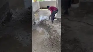 Cleaning slab surface for waterproofing #construction #civilengineering #automobile #civilxpress