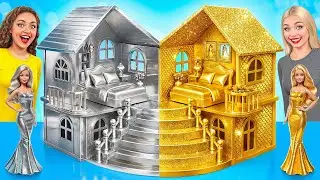 We Build Amazing Doll House | Gold vs Silver Challenge by Multi DO Girls