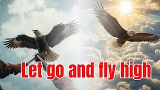 The eagle clings to the branch &ndash; a lesson in letting go. #LetGoAndGrow, #EmbraceFreedom,