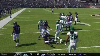 Madden 25 Online head to head Eagles vs Ravens PS5 Gameplay