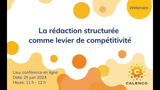 Webinaire La rédaction structurée comme levier de competitivité