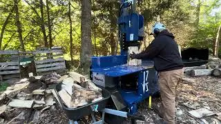 Wolfe Ridge 17VS vertical log splitter- Game Changer for Bundle wood