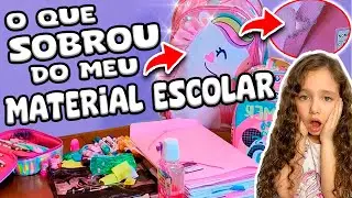 🎒O QUE SOBROU DO MEU MATERIAL ESCOLAR, COMO FICOU MINHA MOCHILA E ESTOJO?