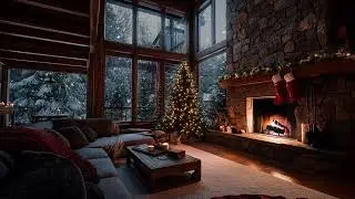🎄 Cozy Christmas Fireplace Ambience | Soft Instrumental Music for Deep Relaxation