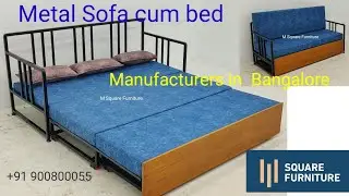 Metal Sofa cum Bed | 3 folding Manufacturers in Bangalore | M Square Furniture