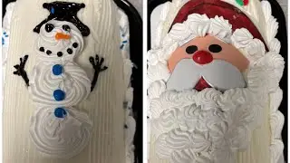 Snowman theme#cakedecorating #reels #snowfall #snow time☃️❄️🍧🏂⛄️