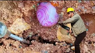 I have to use machinery to dig out perfectly textured agate. diamonds and gold
