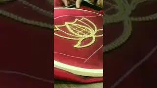 Aari work design, Lotus aari work embroidery, cut work design