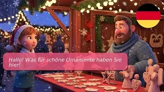 10 Anfänger-Dialoge (A1-A2) beim Kieler Weihnachtsmarkt: Deutsch im Alltag