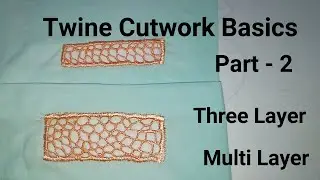 Twine Cutwork Basics/Tutorial for Beginners/Machine embroidery StitchesEP:8/Usha Janome/ Malayalam