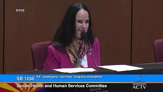 Senator Shamp: I believe in patient's rights and autonomy