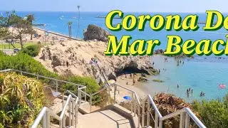 ☀️Beautiful Corona Del Mar Beach 🏖️ 🏝️Walking through[4K]