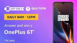 #175 Amazon Quiz Time | Answers & Win an OnePlus 6T smartphone | 25 Nov 2018 | AV EduTech