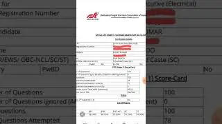 dfccil junior executive electrical score card release 2023