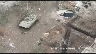 Fierce battles for the Artemivsk (Bakhmut) Ukraine. View from a drone. Russia and Ukraine War 