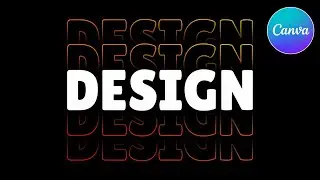 How to Create Multi-Gradient Color Outlines for Text in Canva | Typography Effect Tutorial