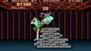 Chun Li vs bricks - Super Street Fighter II
