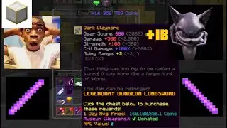 REROLLING A DARK CLAYMORE INTO... 😱😱 HYPIXEL SKYBLOCK #minecraft #hypixel