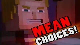 Telltale Minecraft Story Mode Funny Moments Montage - Making the Worst/Meanest Choices Possible
