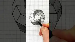 Drawing 3D Graphics ✍️#3dgraphics #3ddrawing #3dfigure #drawing-tutorial #lifehack #drawinghacks