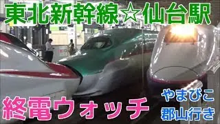 終電ウォッチ☆新幹線仙台駅 東北新幹線の最終電車！ やまびこ郡山行きなど