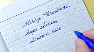Merry Christmas & Happy New Year Wishes 06 | Cursive Writing Practice | Cursive Handwriting Practice
