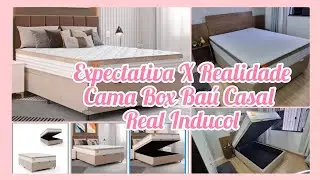 CAMA BOX BAÚ CASAL MOLAS ENSACADAS REAL INDUCOL/EXPECTATIVAXREALIDADE #camabau#colchãoinducol#magalu