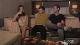 Dane DeHaan laughing during a interview