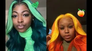 COLORFUL WIG TRANSFORMATIONS COMPILATION 🌈❤