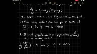 Logistic Growth - Part 3 - An Example