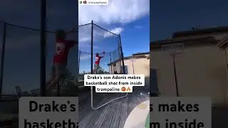 Drake&rsquo;s son Adonis makes basketball shot from inside trampoline 🤯🏀🔥 #shorts | Culture News