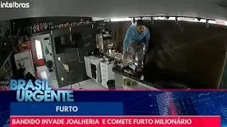Furto milionário: quadrilha invade joalheria pelo forro e leva 10 milhões em joias | Brasil Urgente