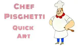 Drawing Chef Pisghetti from Curious George &ndash; Quick Art of TV Series Character