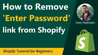 How To Remove The 'enter Password' Link On Shopify 💻 Shopify Tutorial For Beginners