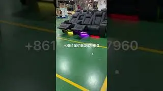 Home theater chairs with RGB led lights #hometheater #cinema #furniture #villa #theatre #custom