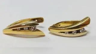 Серьги с бриллиантами, золото 750 пробы