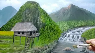 Painting the hills by the river|Oil Painting|Time Lapse|MA21