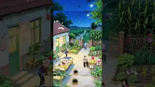 relaxing night life in the countryside | Beautiful Scenery #food #animation #cartoon